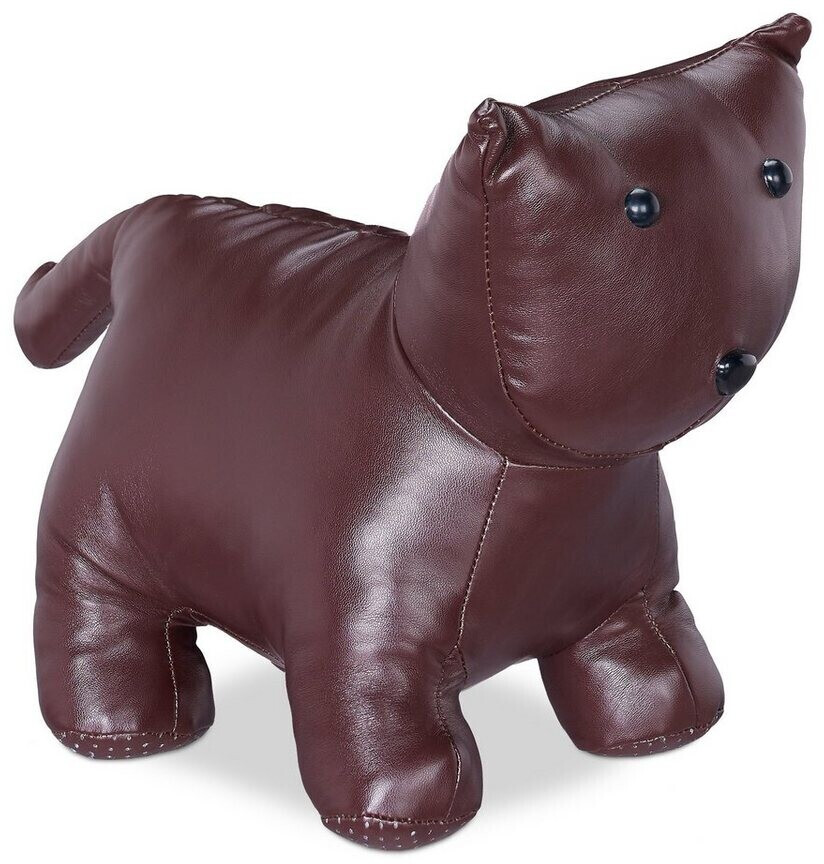 Relaxdays Floor doorstop doorstop cat imitation leather