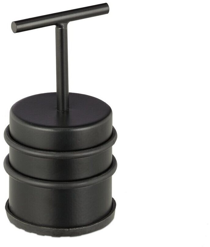 Relaxdays Floor door stop Door stop with handle monochrome, black