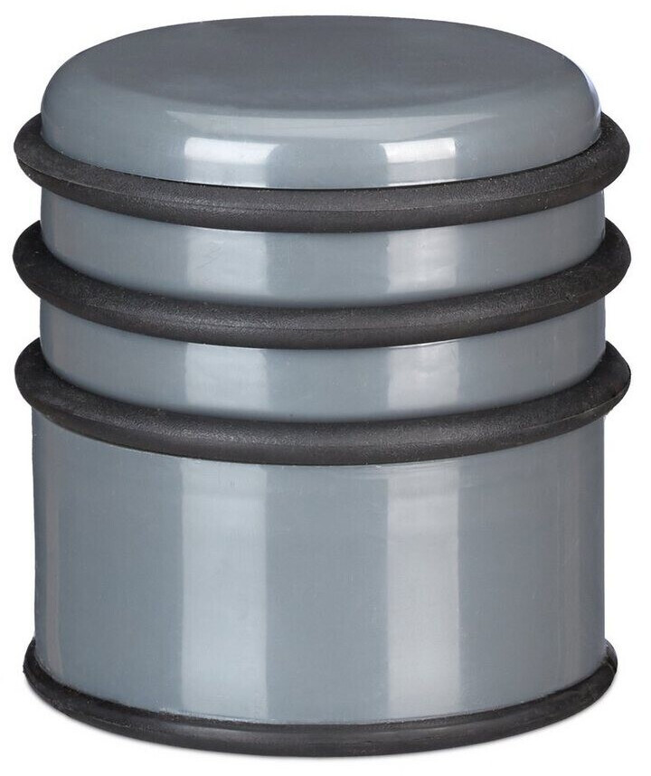 Relaxdays Floor door stop Door stop with rubber rings, dark gray