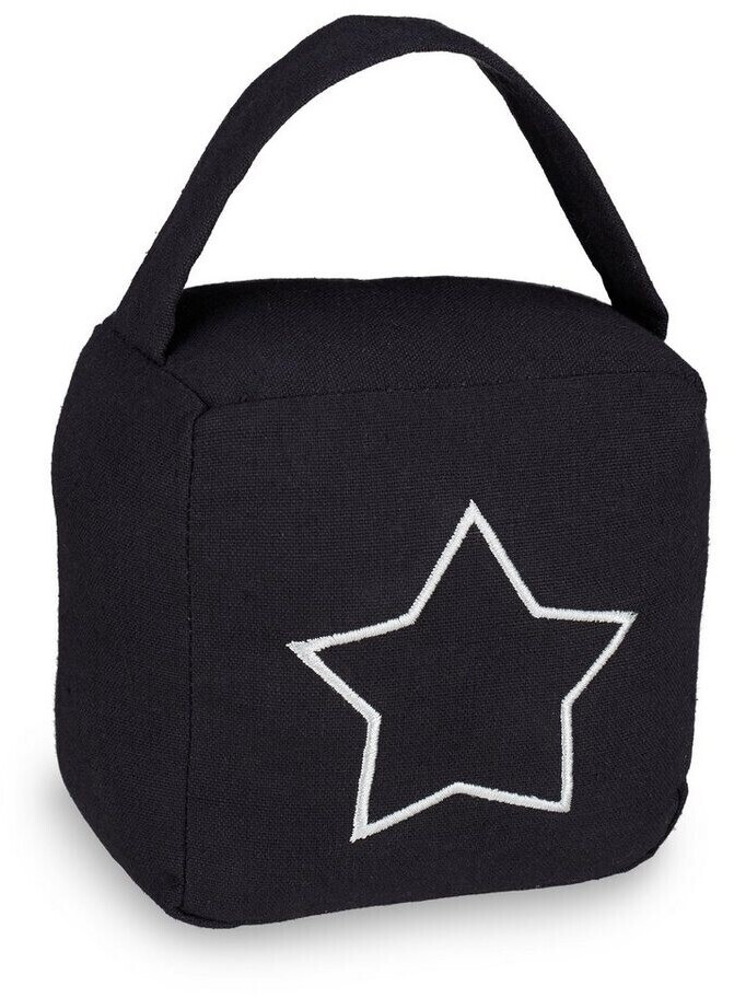 Relaxdays Floor door stop Sack star door stop, black