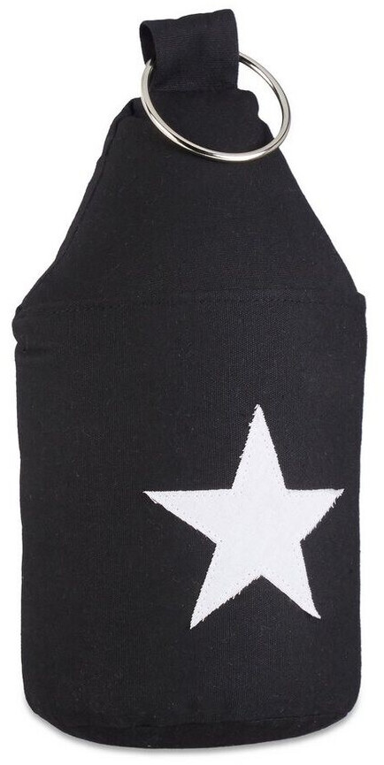 Relaxdays Floor door stop Door stop star with handle, black