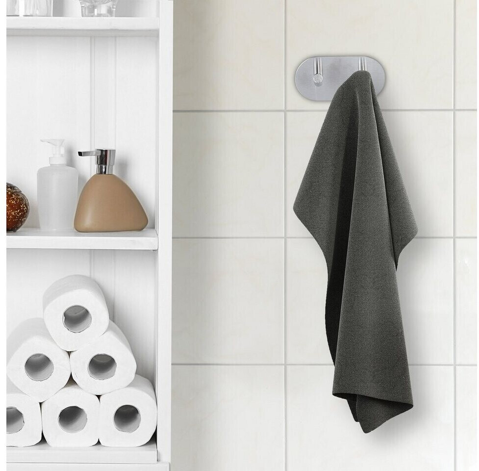 Relaxdays Towel hooks Self-adhesive towel hooks, set of 4
