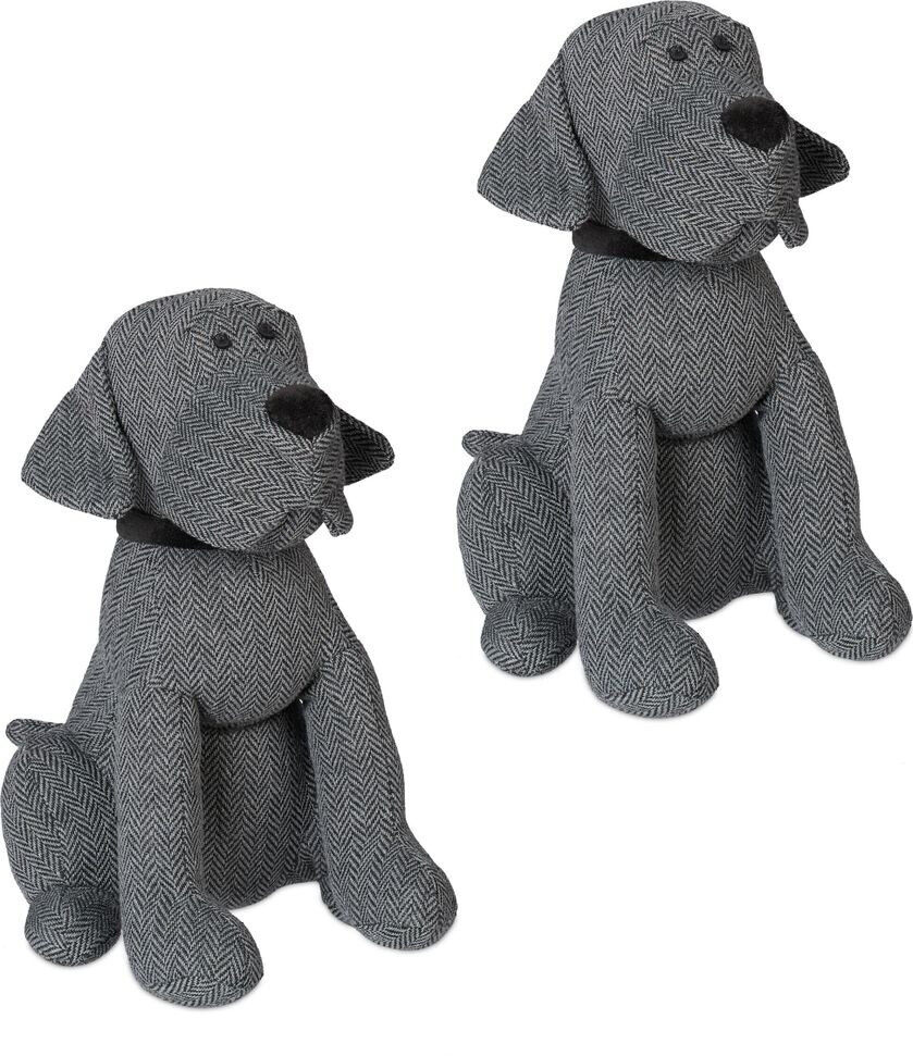 Relaxdays Doorstop 2 x fabric doorstop dog