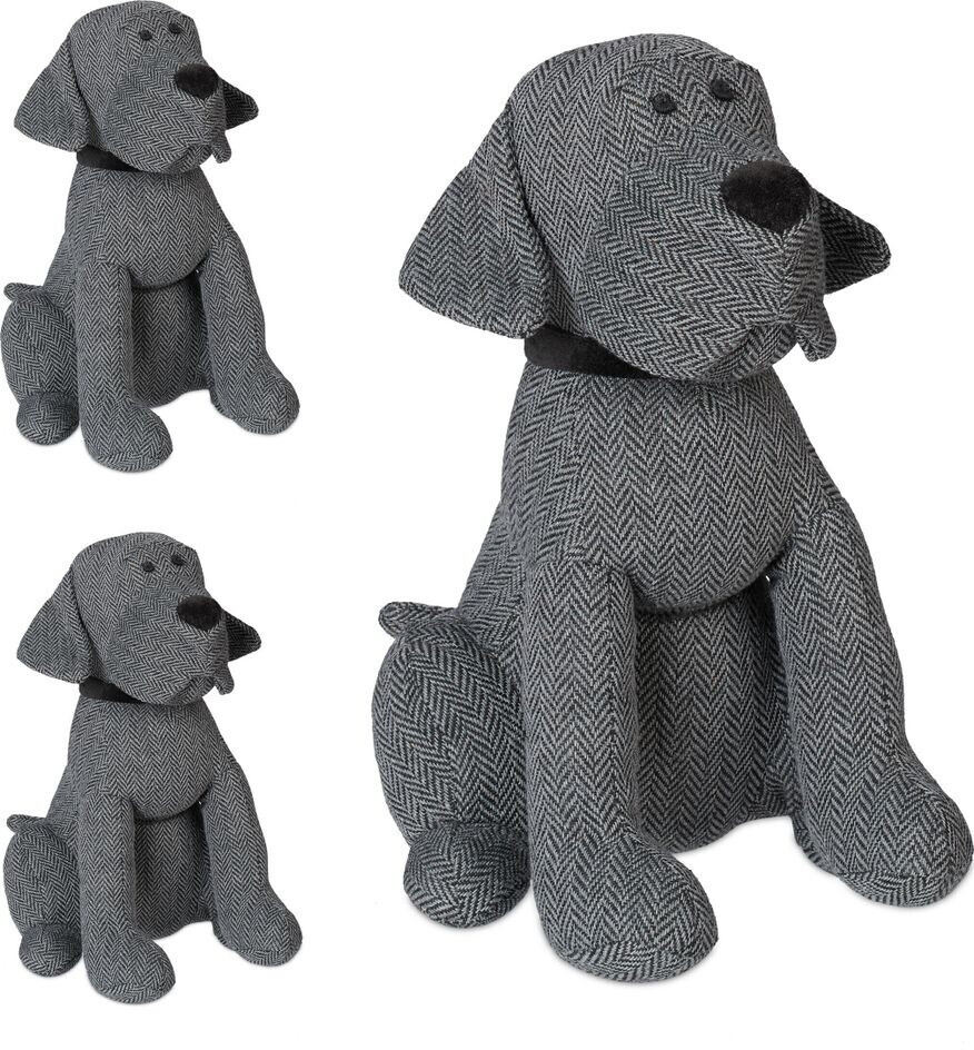 Relaxdays Doorstop 3x fabric doorstop dog