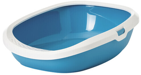 Nobby Cat Litter Box Gizmo M 44x35,5x12,5cm Blue/White