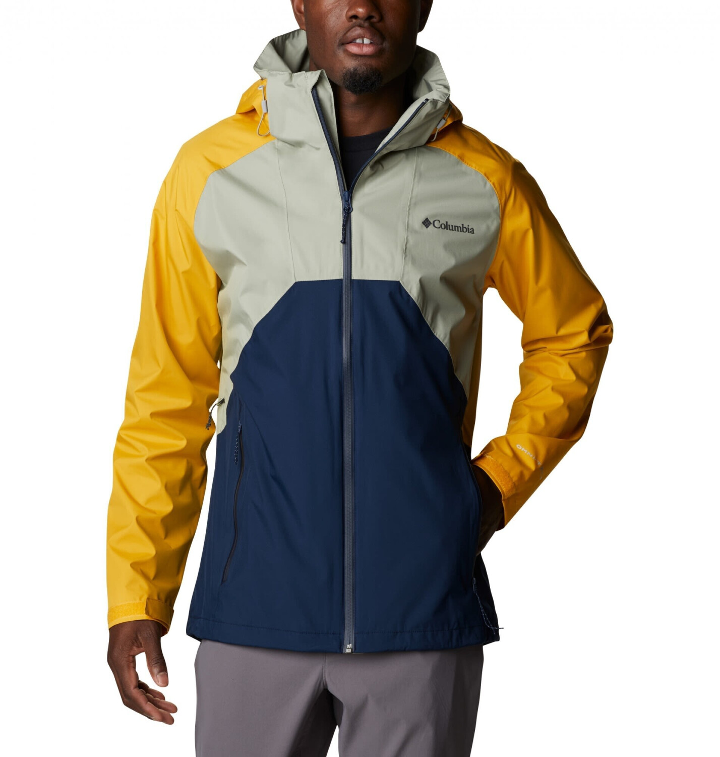 Columbia Rain Scape Jacket Men (1889276) safari/bright gold/collegiate navy