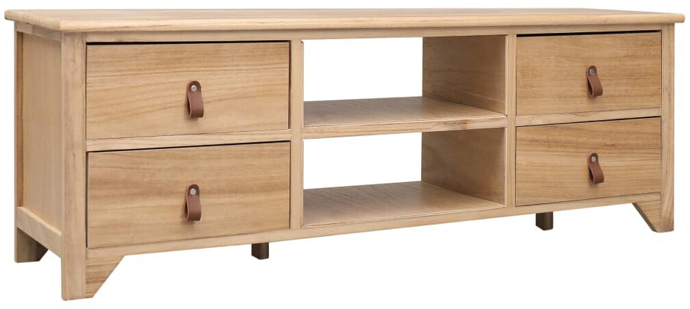 vidaXL Meuble TV en bois de paulownia 115 x 30 x 40 cm