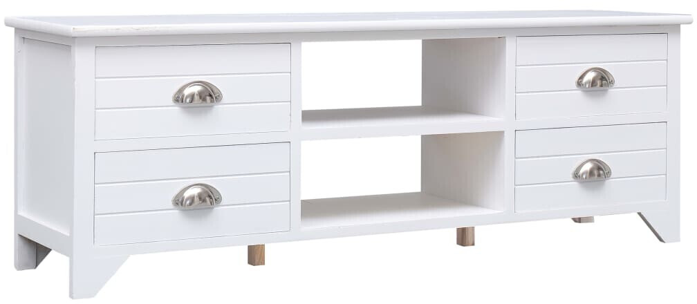 vidaXL Meuble TV blanc 115 x 30 x 40 cm
