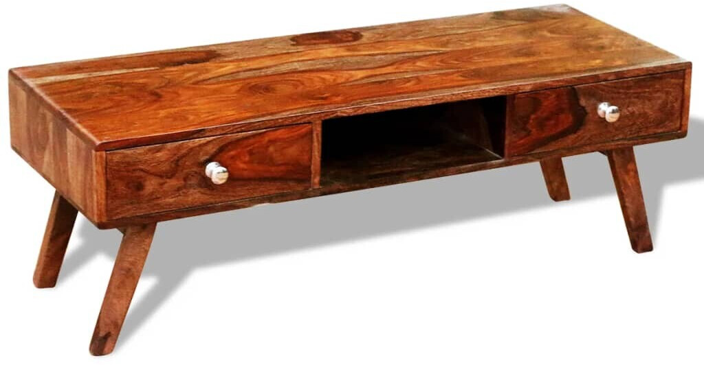 vidaXL Meuble TV vintage en bois de sesham 116 cm