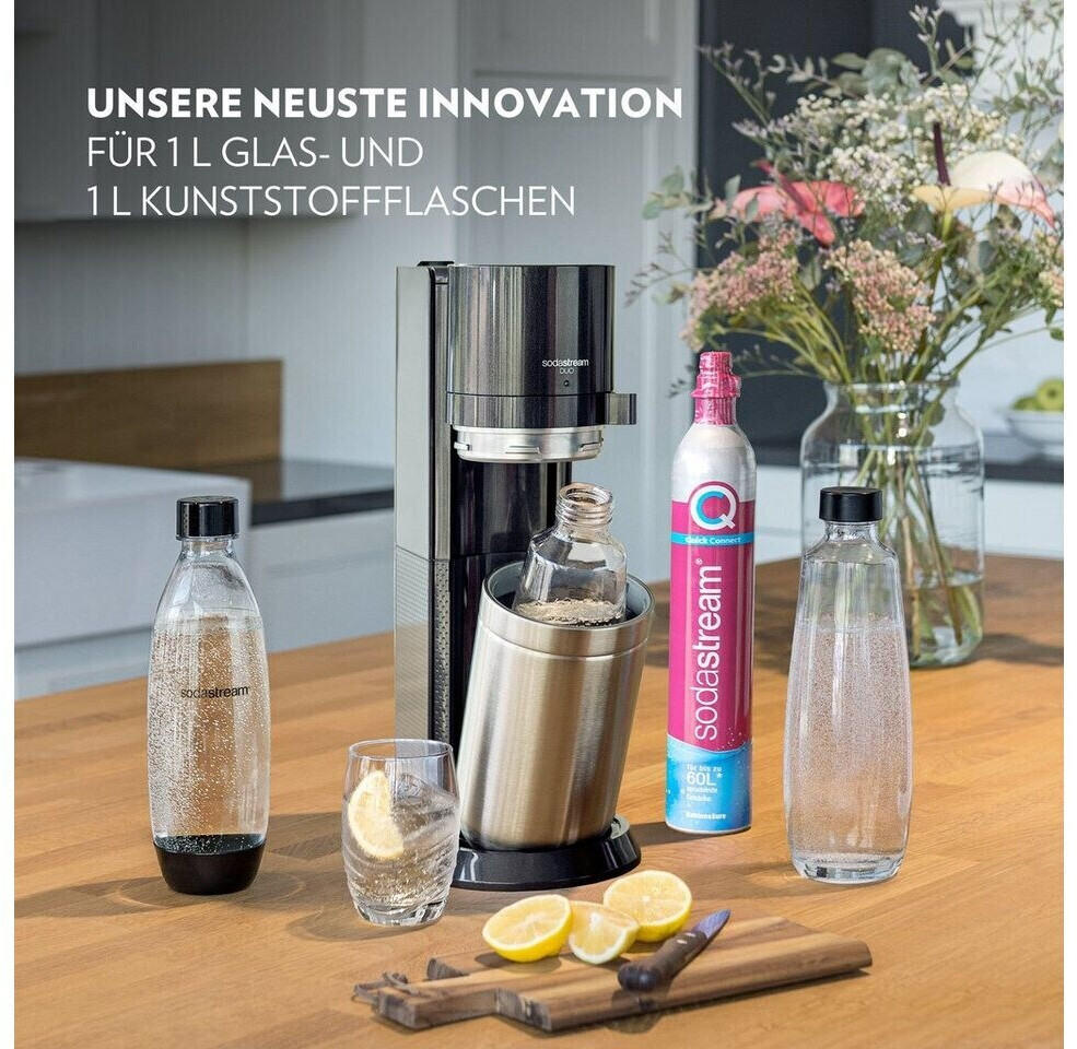 SodaStream Duo Titan & 3 Glasflaschen + 1 PET Flasche ab 139,99 €