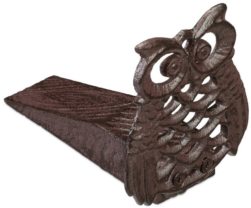 Relaxdays Floor doorstop Doorstop owl cast iron