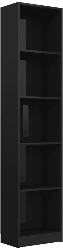 vidaXL Bücherregal 40x24x175cm Glossy Black
