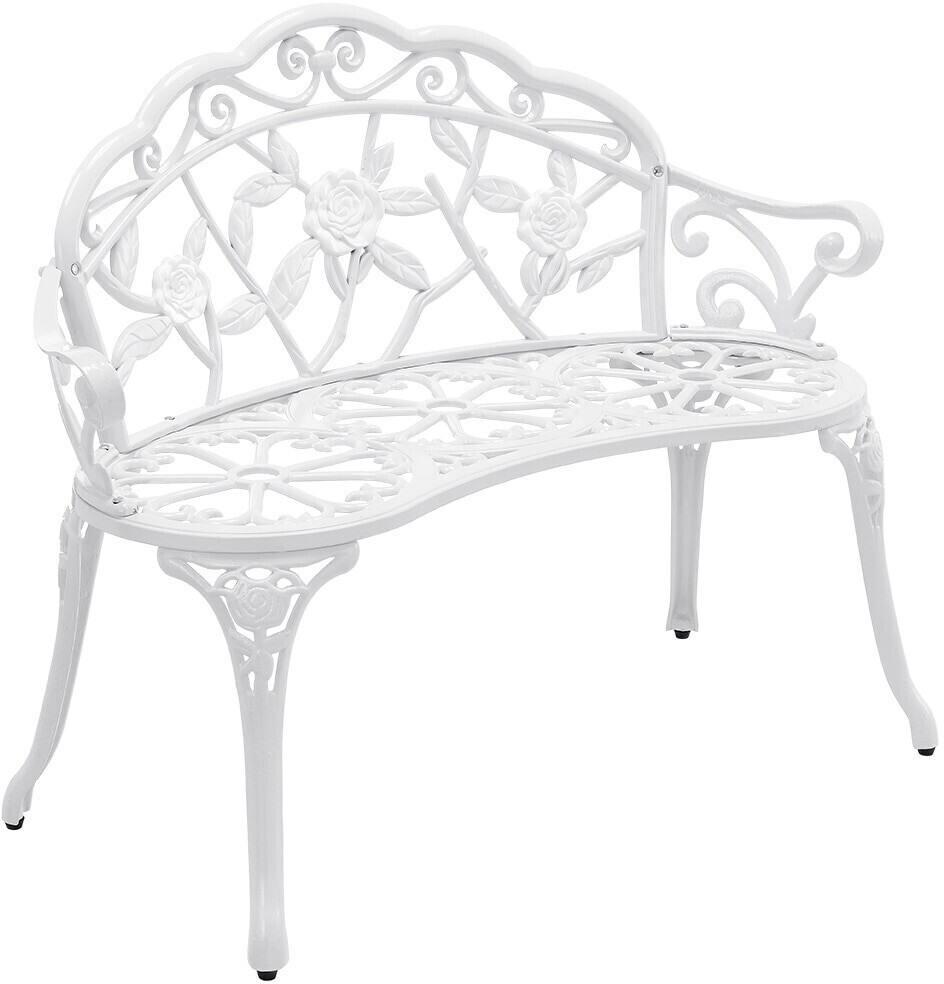 casa.pro Salo garden bench cast iron shabby white