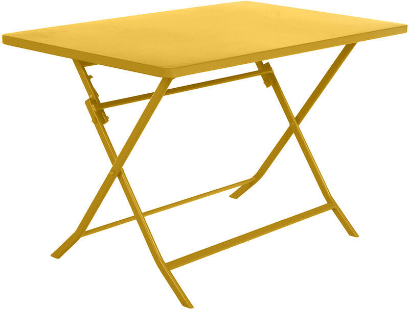 Hespéride Table pliante 4 personnes Greensboro jaune moutarde