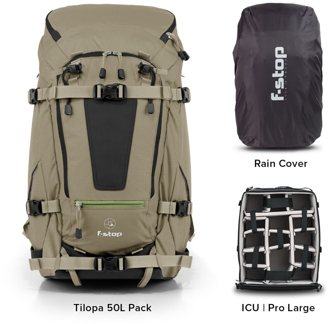 f-stop Tilopa 50L Essentials Bundle Aloe