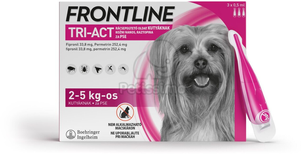 Frontline Tri-Act pour chiens 2-5 kg 3 pipettes