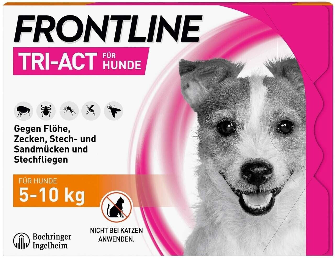 Frontline Tri-Act pour chiens 5-10 kg 3 pipettes
