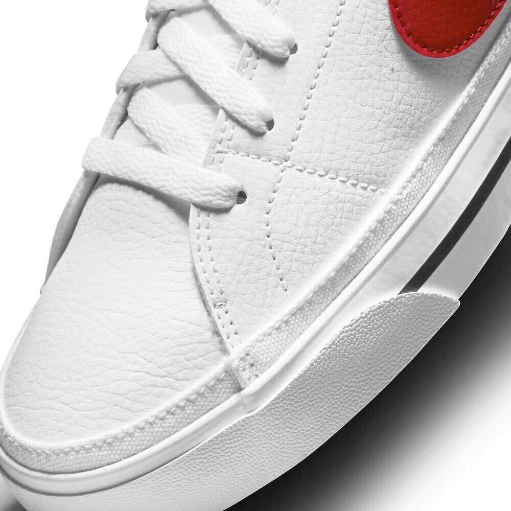 nike court legacy red and white