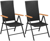 vidaXL Stackable Garden Chair in Braided Resin (2 Pieces)