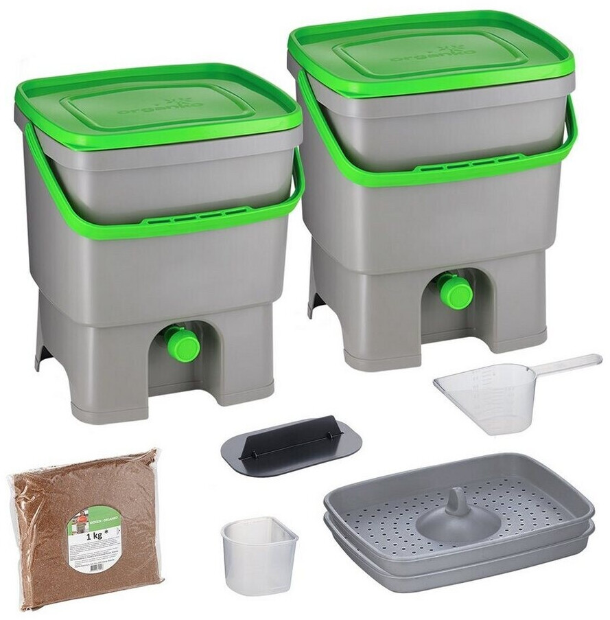 Skaza Exceeding Expectations Bokashi Organko Set (2 x 16 L) grey