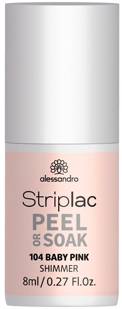 Alessandro Striplac Peel or Soak Nr. 104 - Baby Pink (8ml)