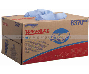 Kimberly Clark Wypall X60 Wischtücher BRAG Box blau 1-lagig 200 Tücher Putztuch 