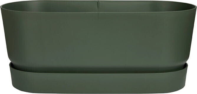 Elho Greenville Terrace Trough 60cm Wheels leaf green