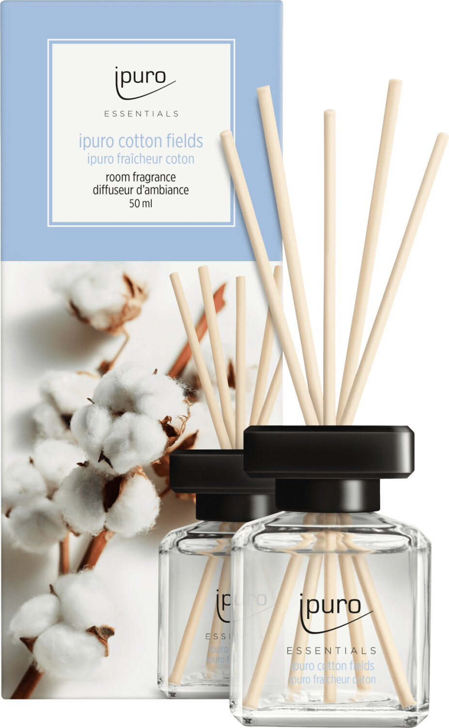 Ipuro Essentials Cotton Fields – Ricarica Per Ambienti 500 Ml, Profumo Delicato Con Note Di Vaniglia E Muschio, Qualità Premium