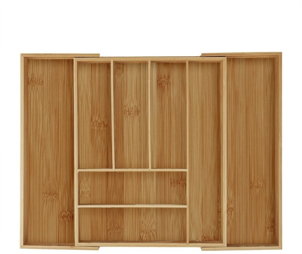 Relaxdays Bamboo Cutlery Organiser