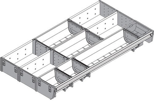 Blum Orga Line Cutlery Organiser Set 55 cm silver (ZSI.550MI3)