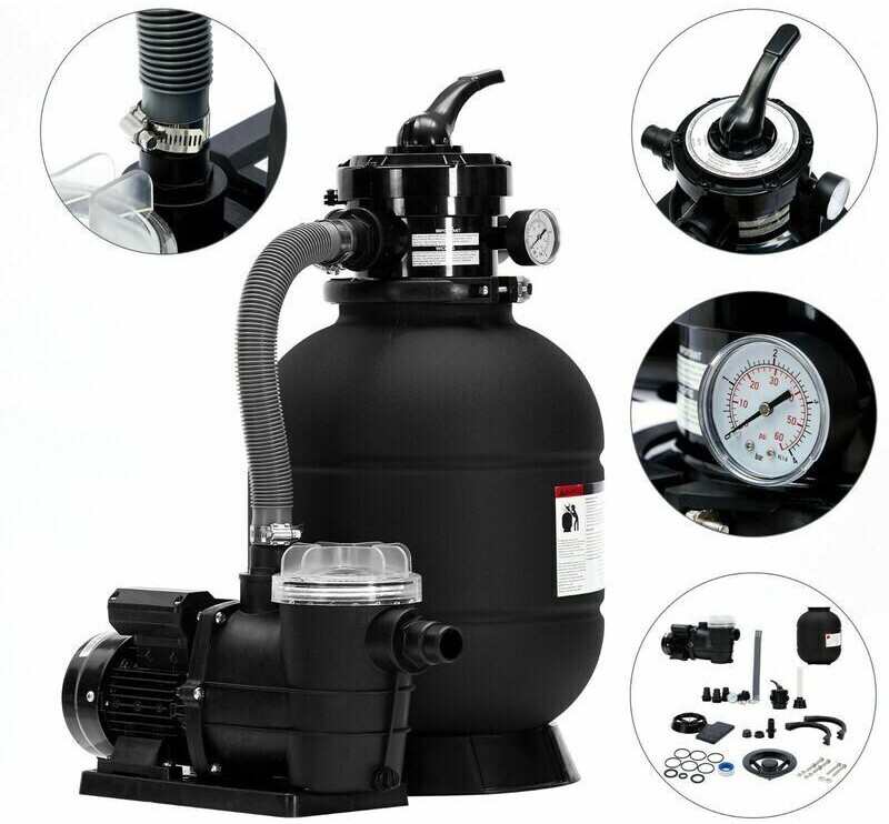 Arebos Sand Filter System 10200l/h black