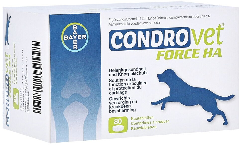 Bayer Condrovet Force HA Kautabletten für Hunde 80 Stück ab 31,95