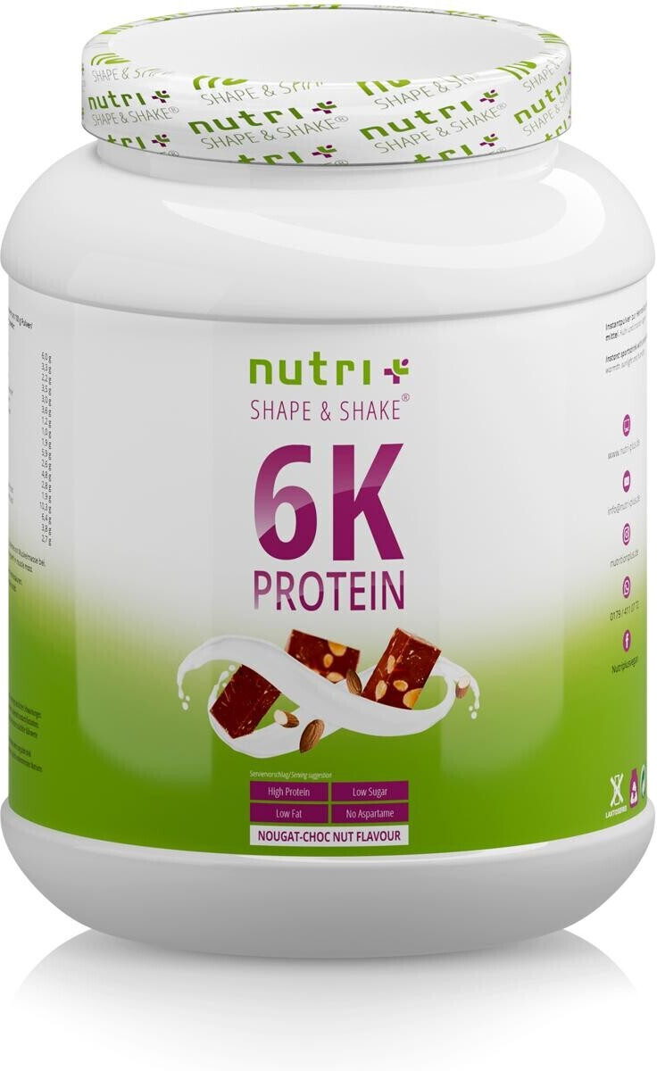 Nutri-Plus Vegan 6K Protein 1000g Nougat-Choc Nut
