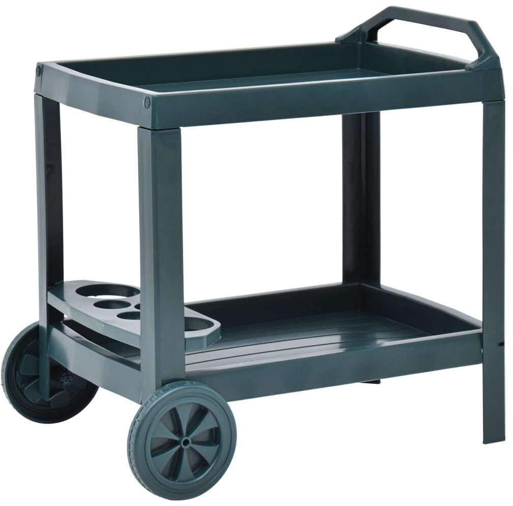 vidaXL Chariot à boissons 69 x 53 x 72 cm vert