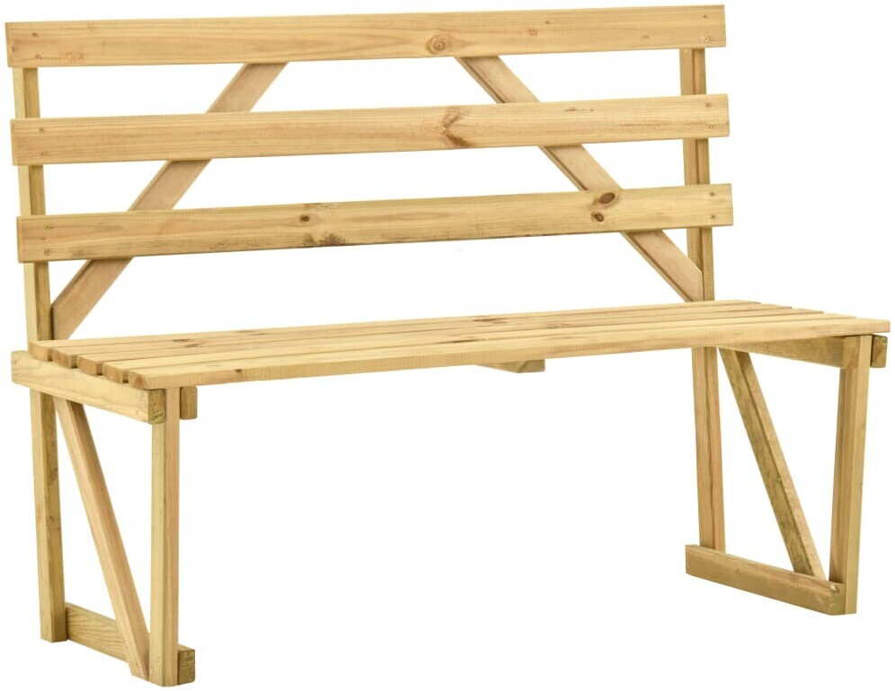 vidaXL Banc de jardin en bois de pin 120 cm