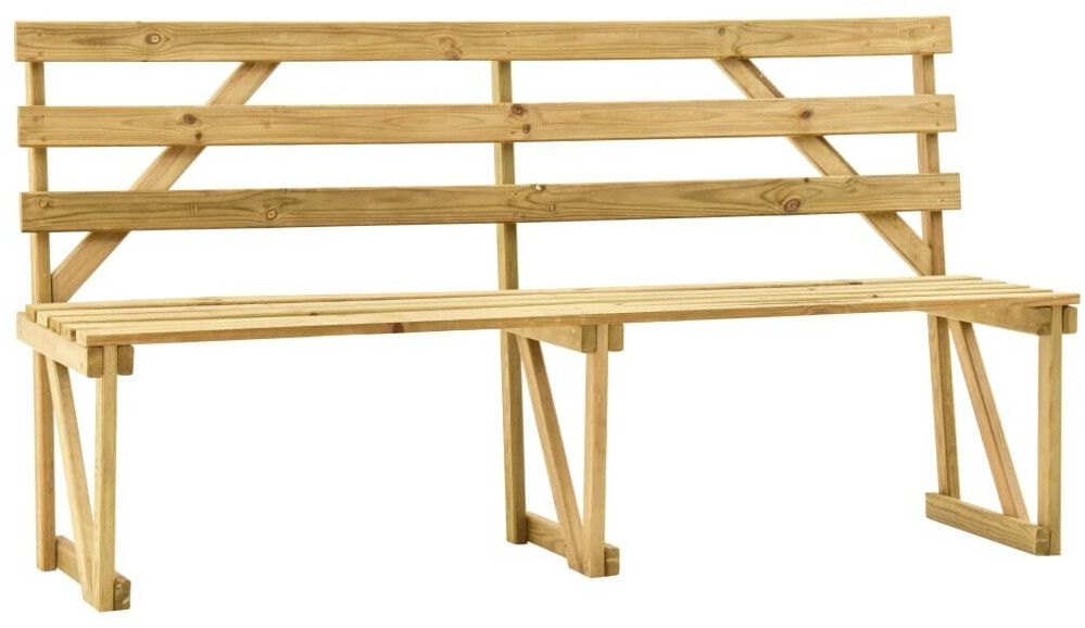 vidaXL Banc de jardin en bois de pin 170 cm