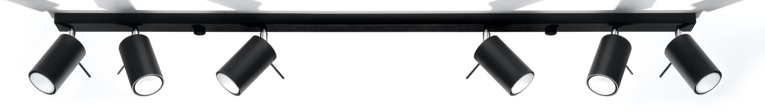 Sollux Ring 6 120x8x15cm 6xGU10 Black