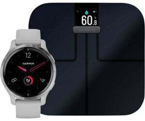 Garmin Venu 2S, reloj inteligente GPS de tamaño pequeño con  funciones avanzadas de monitoreo de salud y fitness, bisel de oro rosa con  caja blanca y banda de silicona, (010-02429-03) (renovado) 