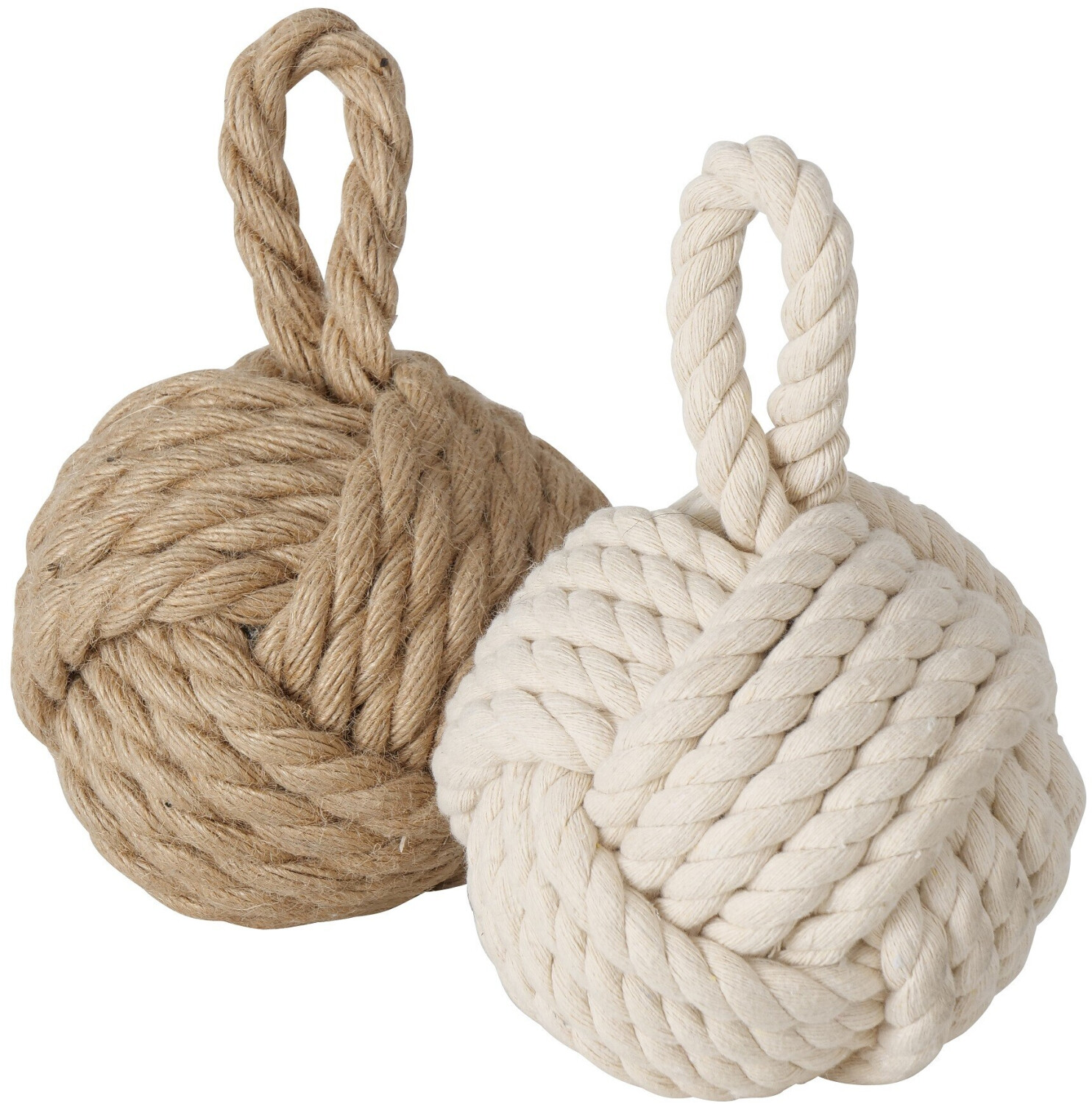 Boltze 2 different door stoppers tub height 23 cm jute brown