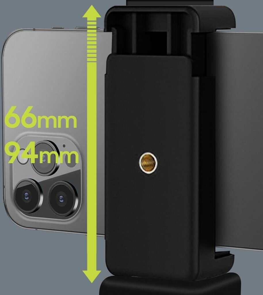 Muvit Vlogging Kit 4 en 1 Trípode Flexible + Luz LED + Micrófono + Soporte  para Smartphone Negro, P