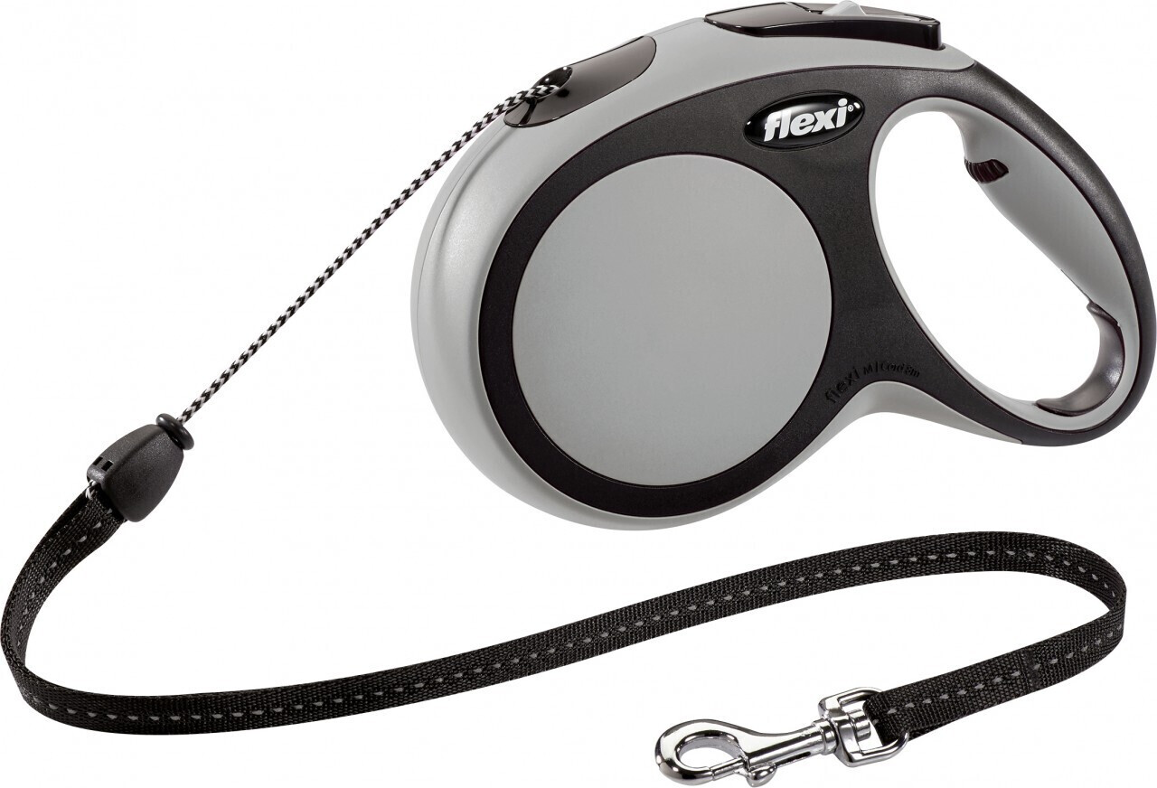 Flexi New Comfort Cord M 8m Grey/Black