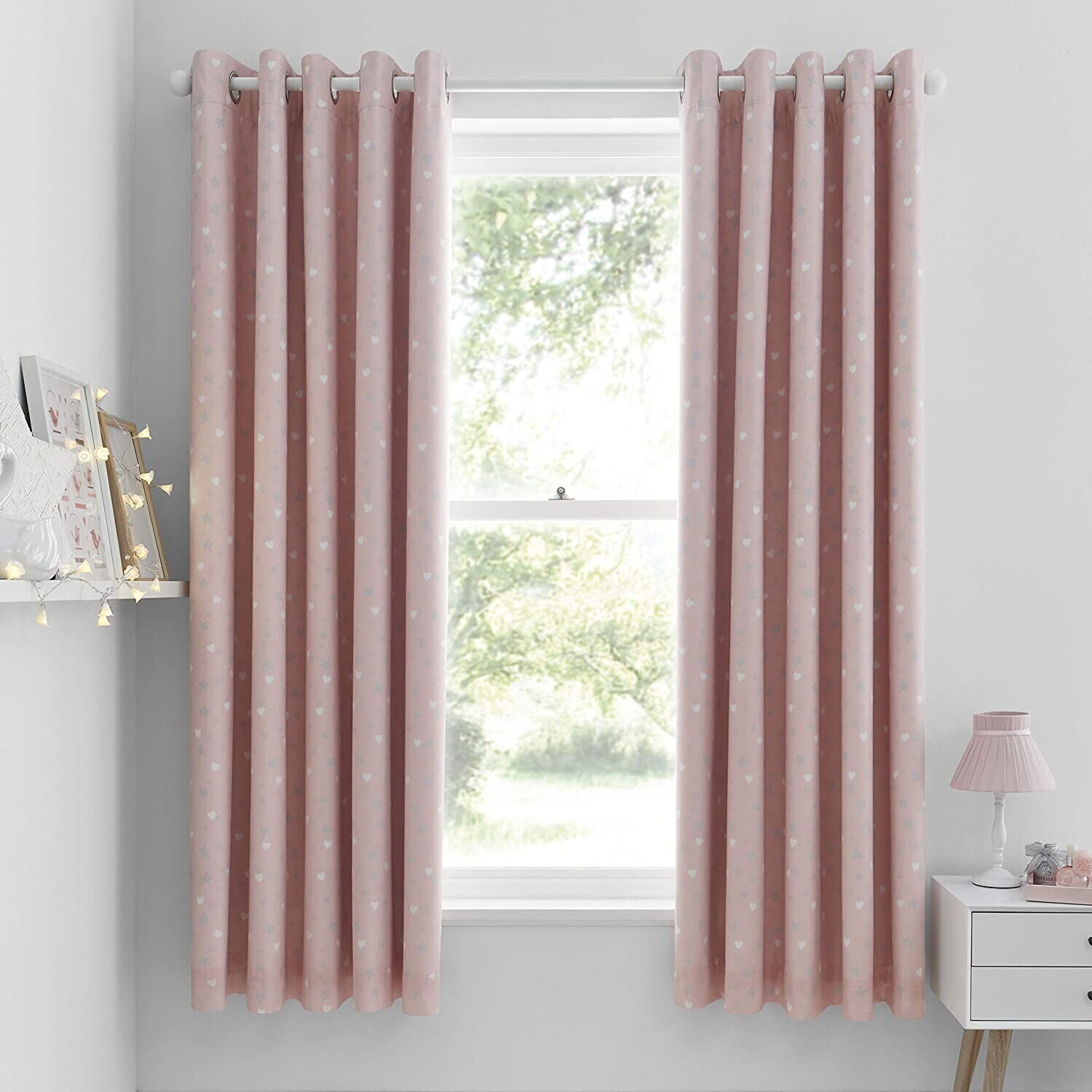 Catherine Lansfield Make a Wish Blackout Eyelet Curtains
