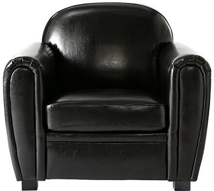 Miliboo Club cuir noir