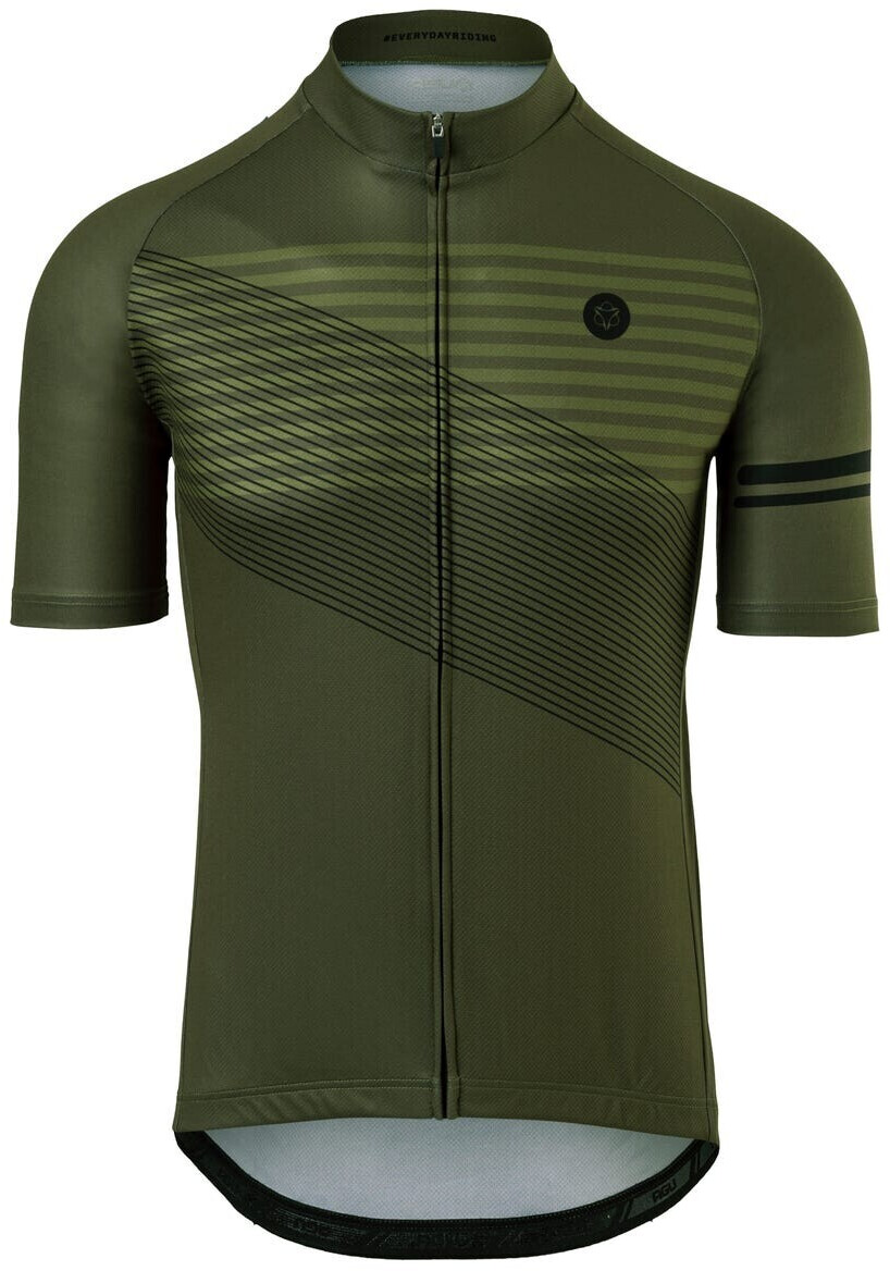 AGU Essential Striped Short Sleeve Shirt Men's (2021) army green