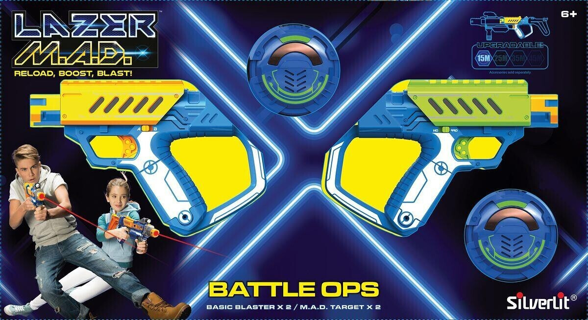 Lazer m.a.d. - extreme advance battle ops - laser game enfant - 2 pistolets  x + 2 cibles + accessoires - 8 ans et + - La Poste