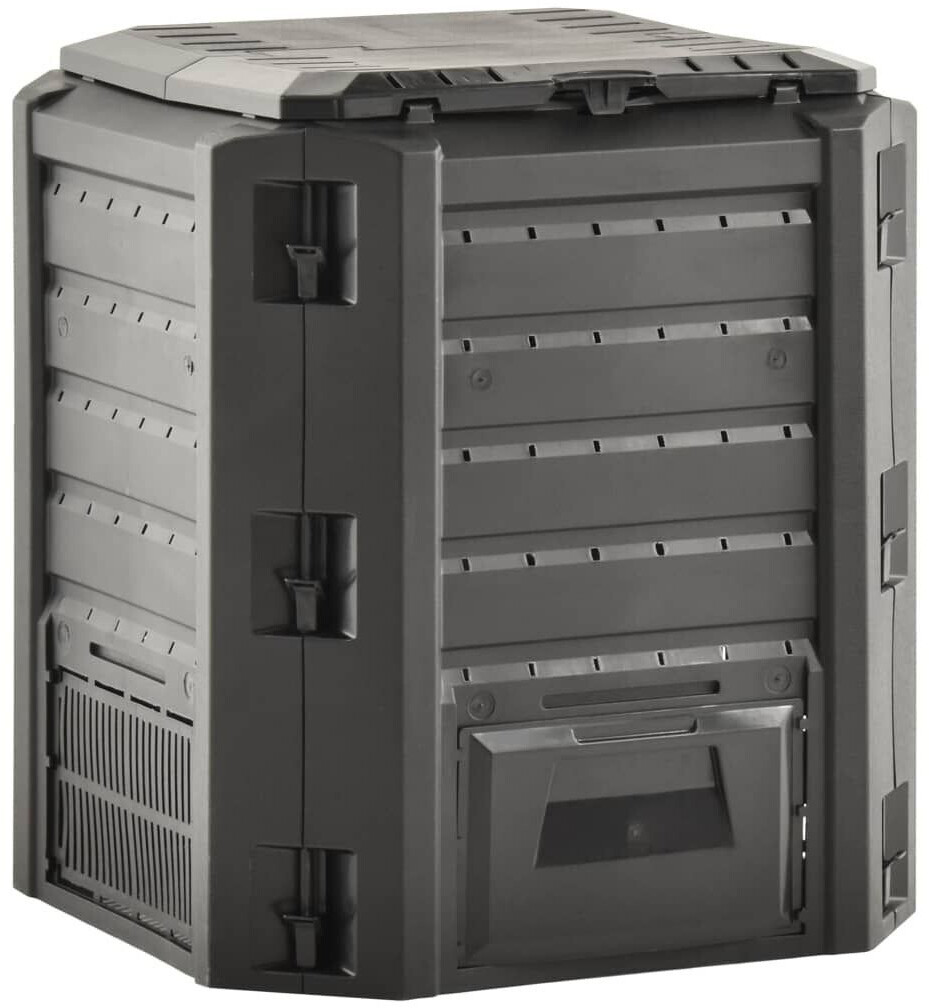 vidaXL vidaXL Garden Composter - Black (380L) - side view