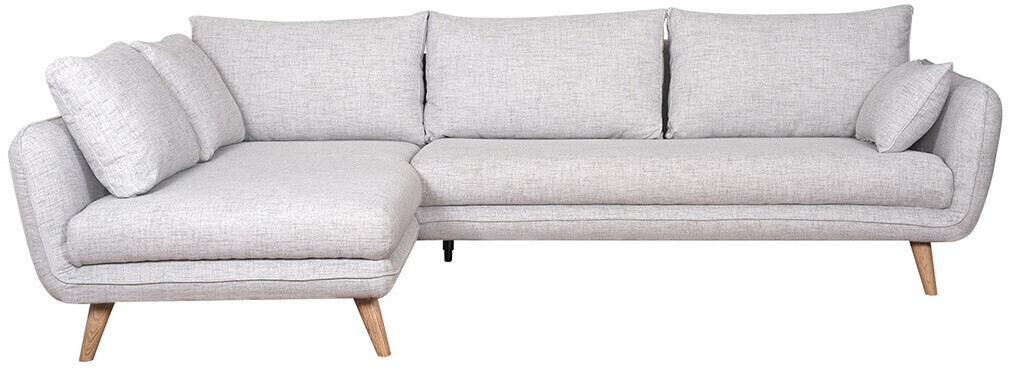 Miliboo Canapé d'angle gauche Creep gris clair