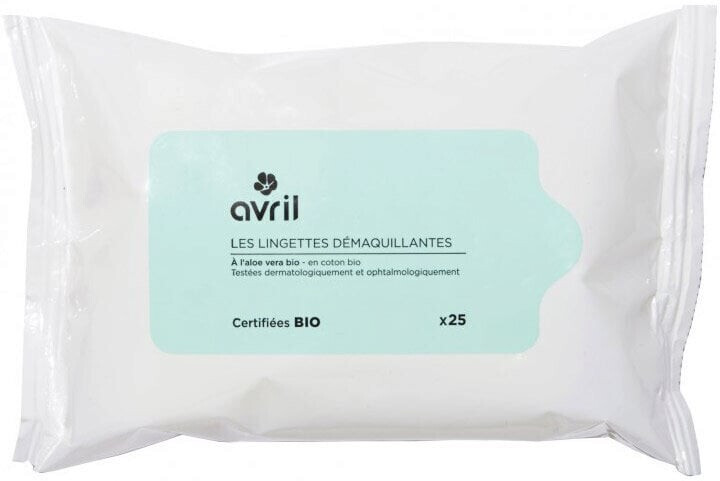 Avril Lingettes démaquillantes à l'aloe vera (25 pcs)