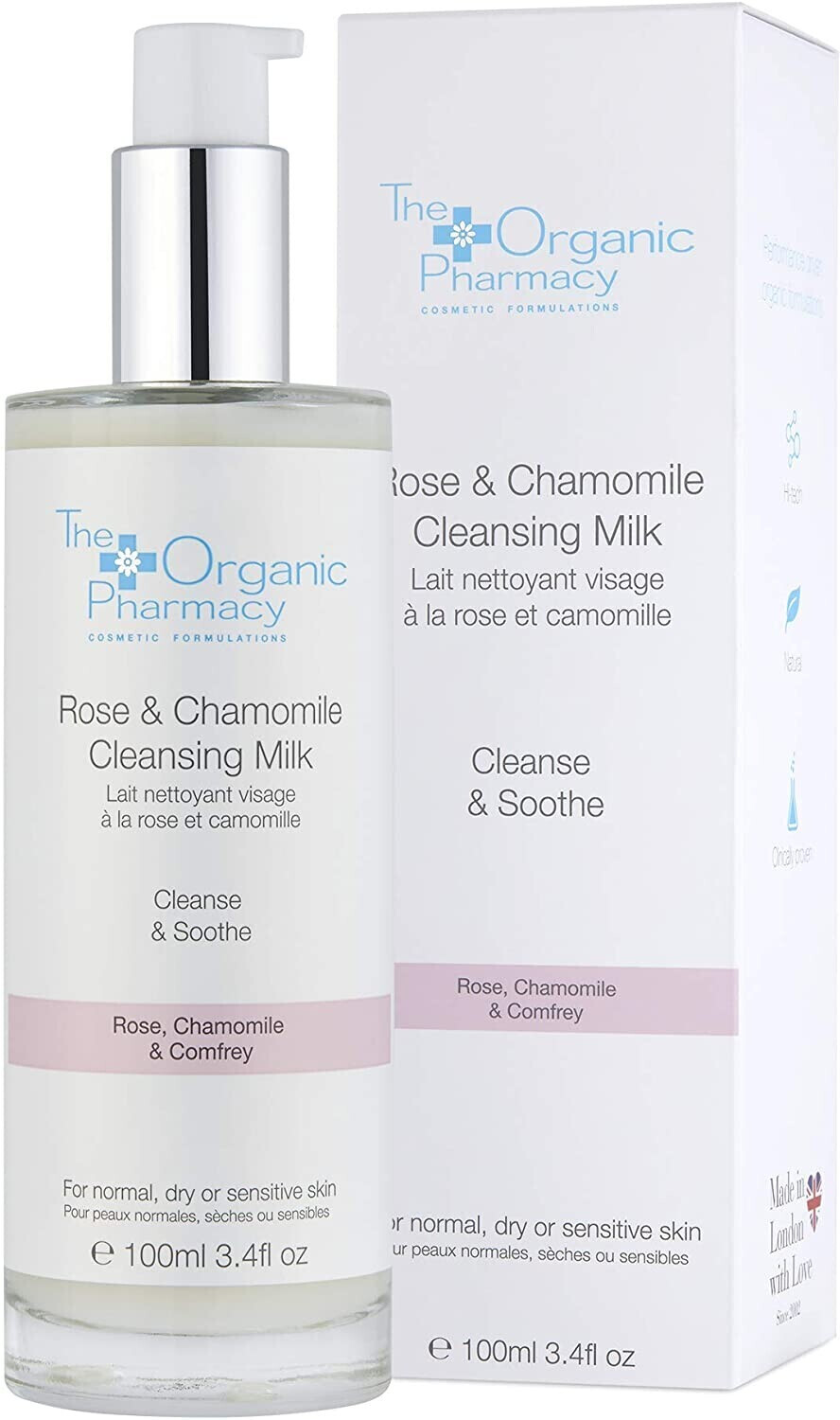 The Organic Pharmacy Rose Chamomile Cleansing Milk 100ml