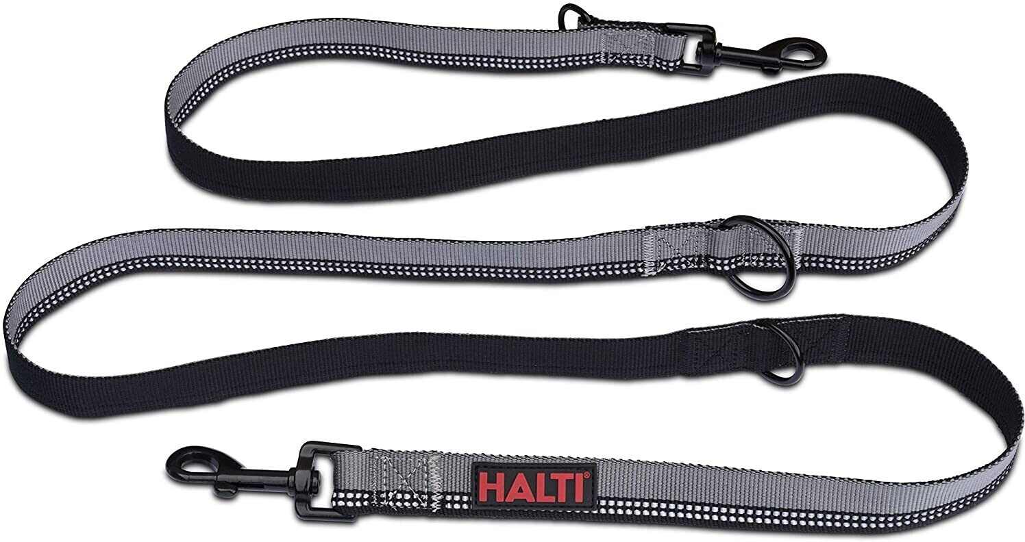 The Company of Animals Double Ended Lead (6'6), Black/Grey